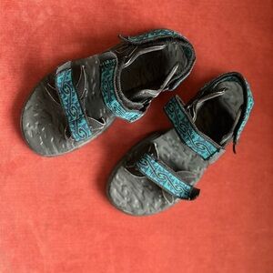 OP Black and Blue Outdoor Sandals with Adjustable Straps